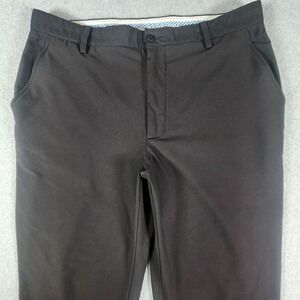 FootJoy Performance Golf Pants Mens 36x33 Black Flat Front Stretch Pockets